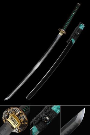 Handmade Japanese Samurai Sword T10 Folded Clay Tempered Steel